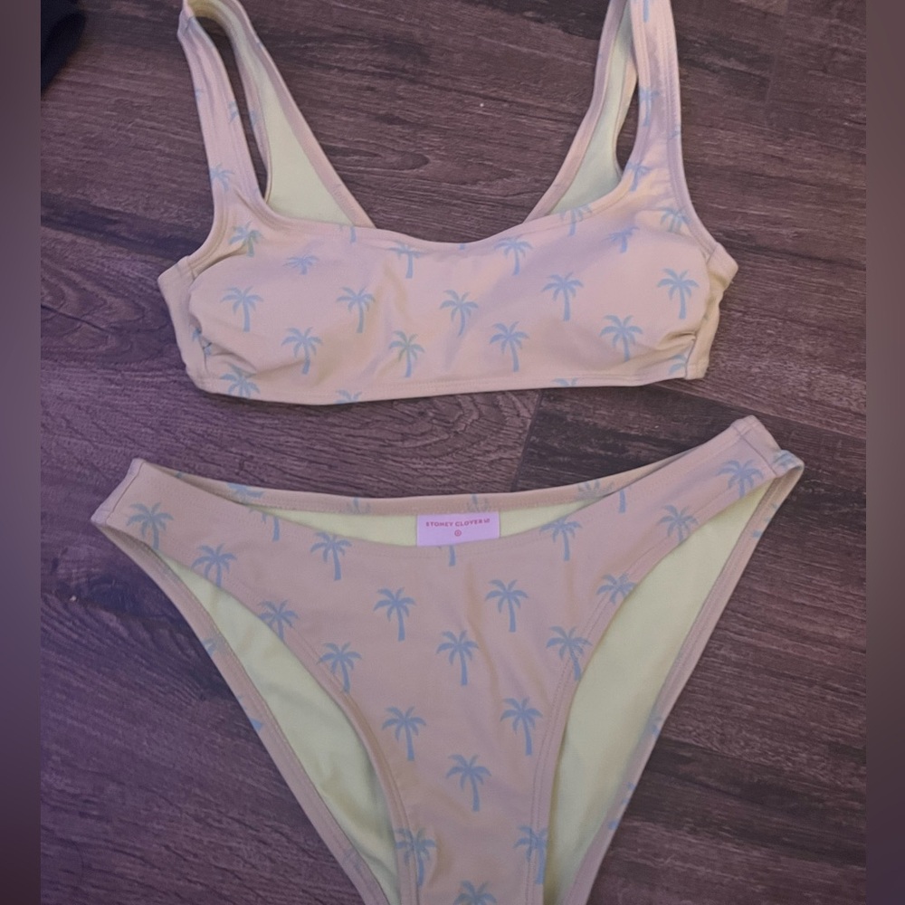 Yellow palm tree bikini